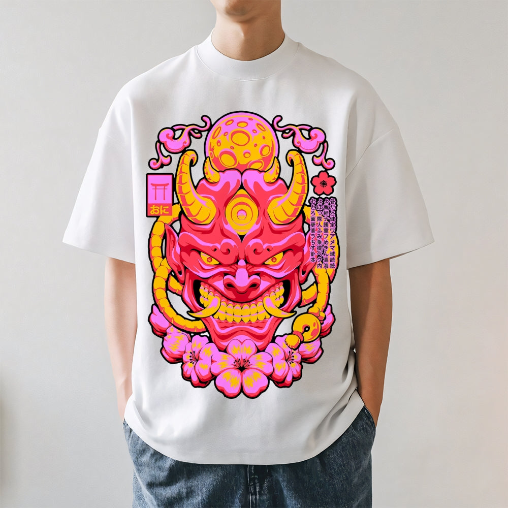 Red Yokai Mask Japanese Style Classic Tee