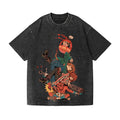 Halloween Vintage Wash Japanese Design T-Shirt