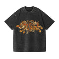 Dragon Tiger Vintage Wash Japanese Design T-Shirt