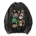 One Piece Vintage Cotton Wash Crewneck Long-Sleeve T-Shirt