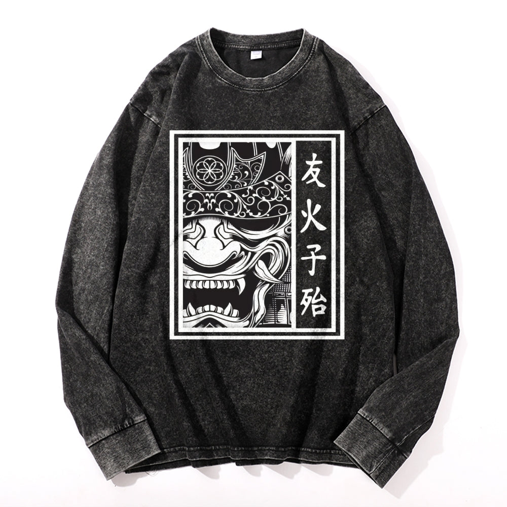 Primitive Bronze Quickblade Vintage Cotton Wash Crewneck Long-Sleeve T-Shirt