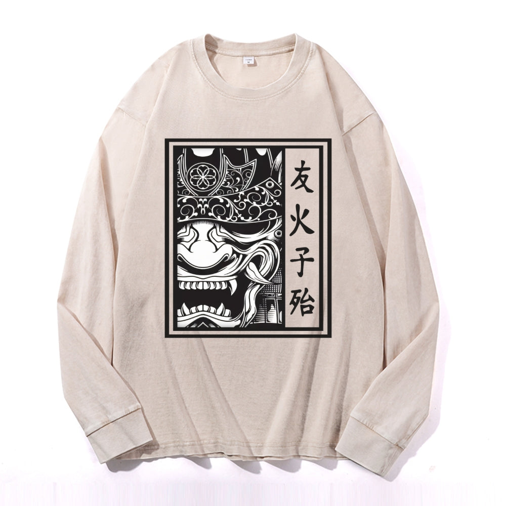 Primitive Bronze Quickblade Vintage Cotton Wash Crewneck Long-Sleeve T-Shirt