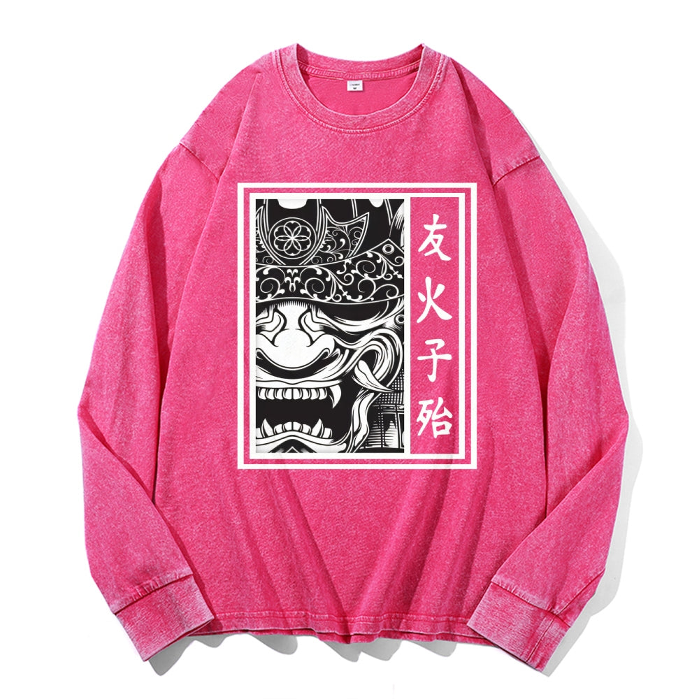 Primitive Bronze Quickblade Vintage Cotton Wash Crewneck Long-Sleeve T-Shirt