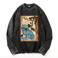 KPop Demon Hunters Vintage Cotton Wash Crewneck Long-Sleeve T-Shirt