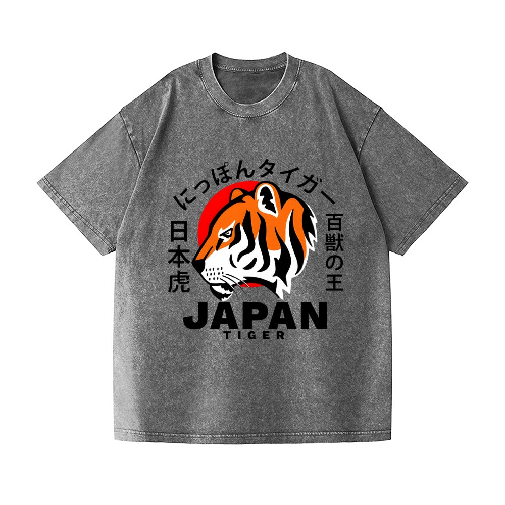 Tiger Vintage Wash Japanese Design T-Shirt