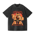 Cat Mecha Vintage Wash Japanese Design T-Shirt