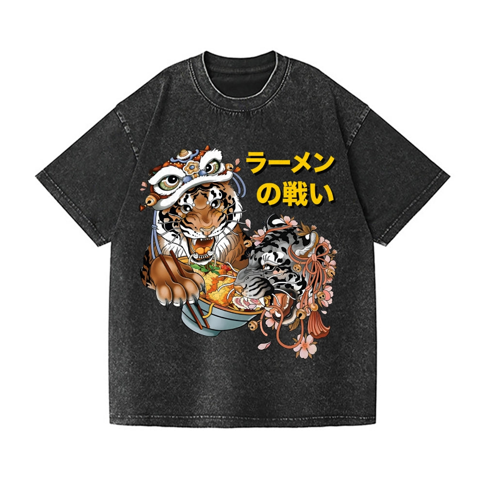 Tiger Vintage Wash Japanese Design T-Shirt