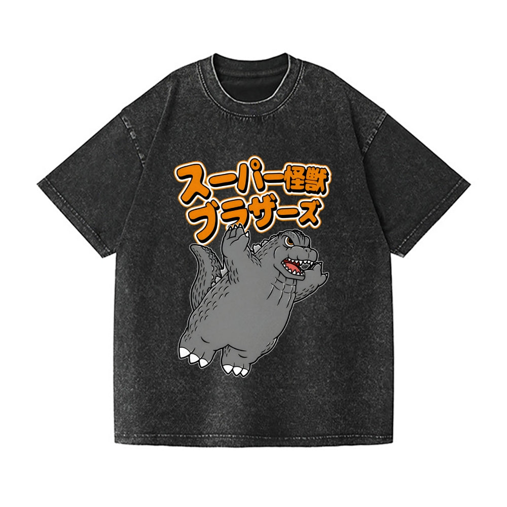Kaiju Vintage Wash Japanese Design T-Shirt