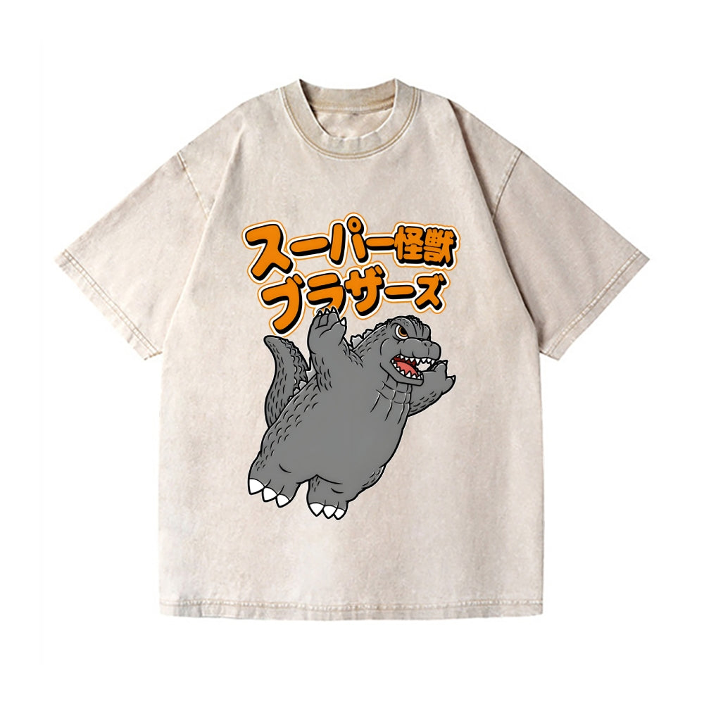Kaiju Vintage Wash Japanese Design T-Shirt