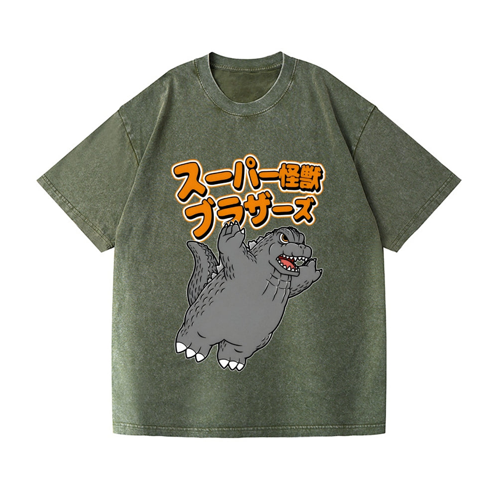 Kaiju Vintage Wash Japanese Design T-Shirt