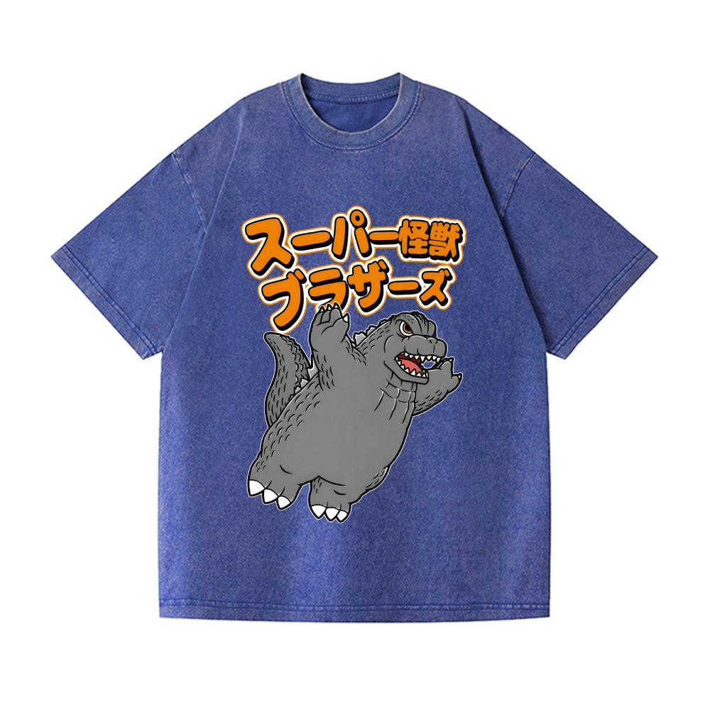 Kaiju Vintage Wash Japanese Design T-Shirt