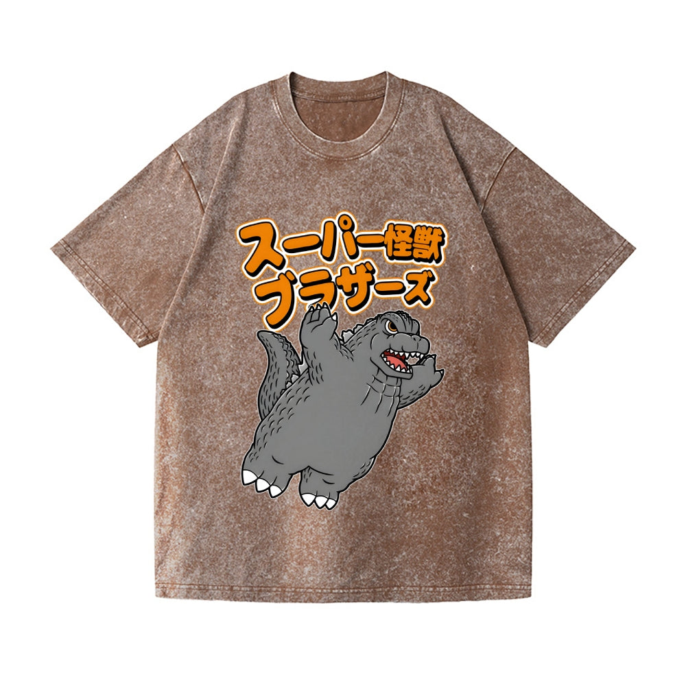 Kaiju Vintage Wash Japanese Design T-Shirt