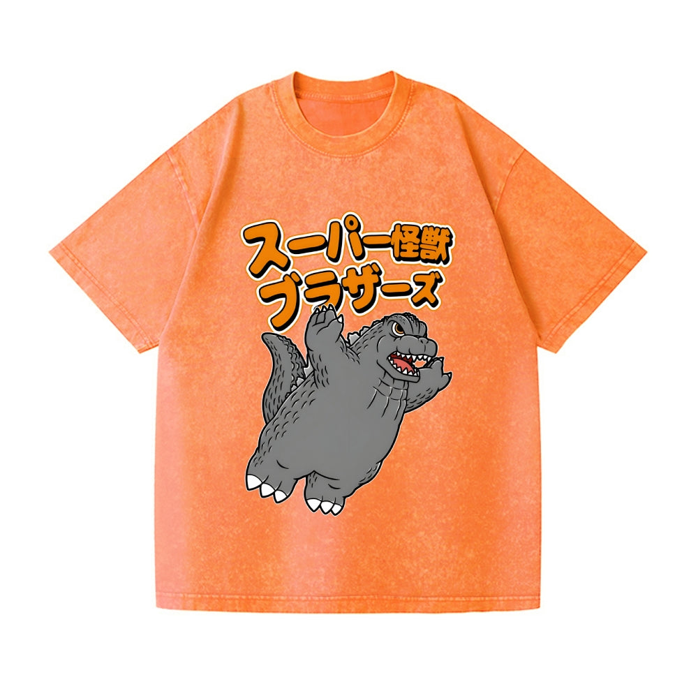 Kaiju Vintage Wash Japanese Design T-Shirt