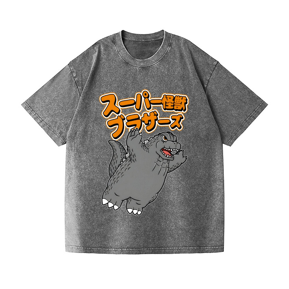Kaiju Vintage Wash Japanese Design T-Shirt