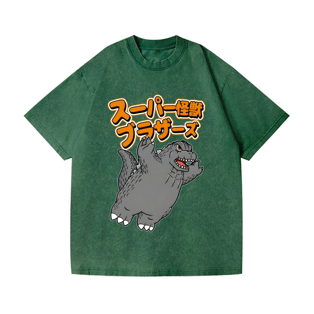 Kaiju Vintage Wash Japanese Design T-Shirt