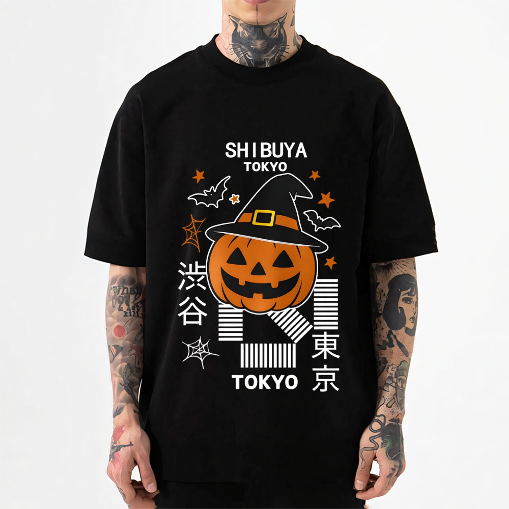 Halloween Pumpkin Shibuya Japanese Style Classic Tee