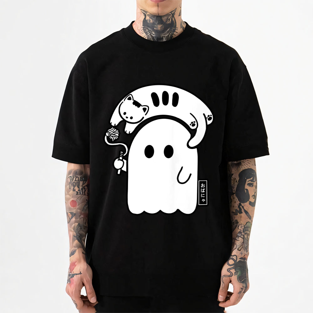 Cat and Ghost Japanese Style Classic Tee