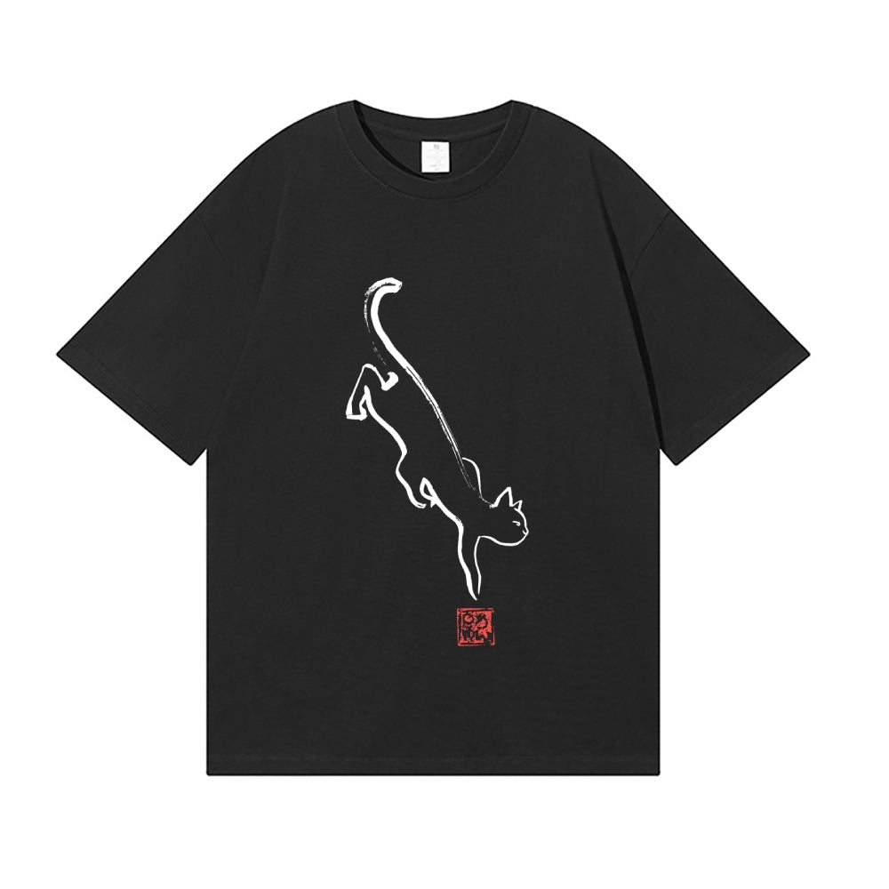 Climbing Cat Japanese Style Classic Tee