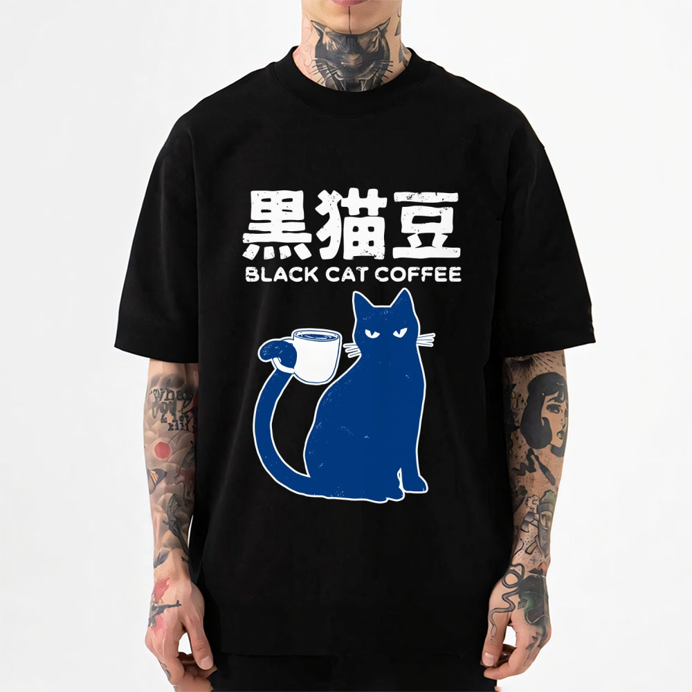 Black Cat Coffee Japanese Style Classic Tee