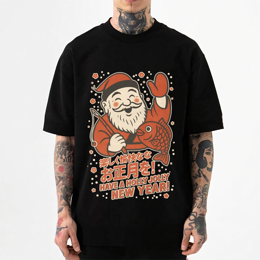 Have a Holly Jolly New Year Japanese Style Classic Tee
