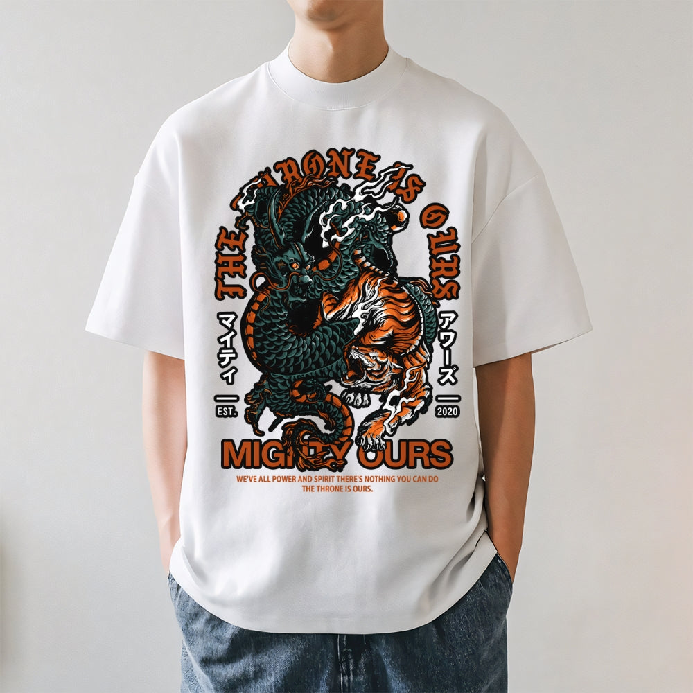 Dragon And Tiger Japanese Style Classic Tee