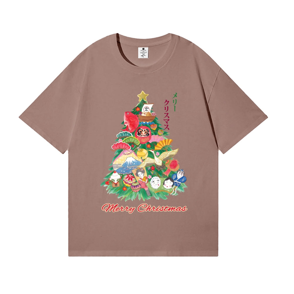 Merry Christmas Tree Japanese Style Classic Tee
