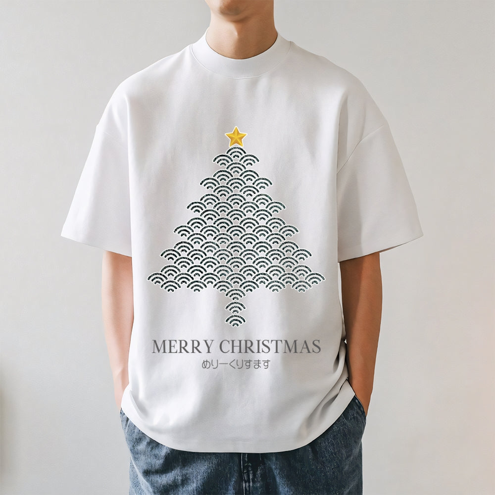 Merry Christmas Tree Japanese Style Classic Tee