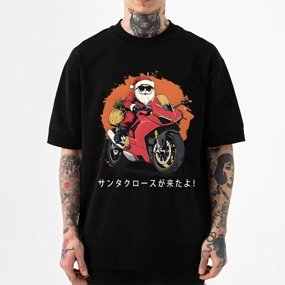 Motorcycle Christmas Japanese Style Classic Tee
