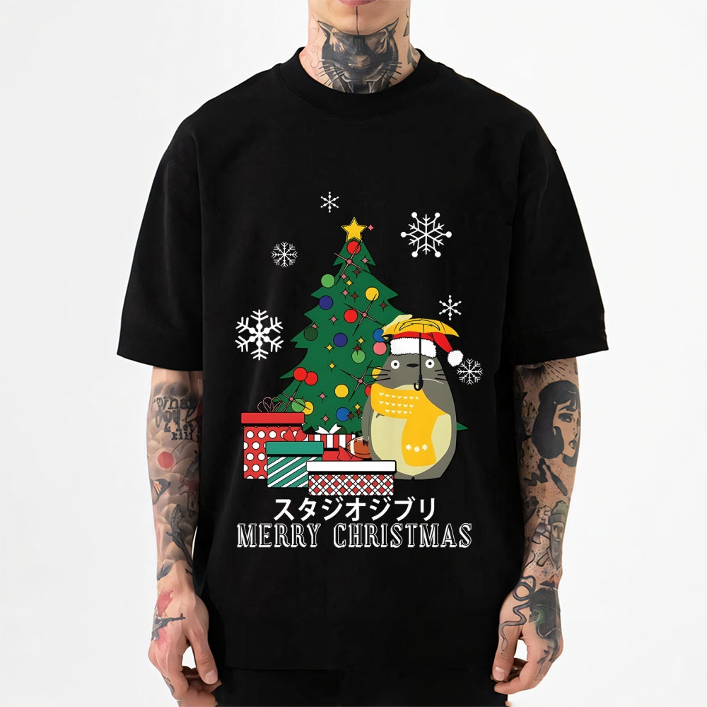 Ghibli Merry Christmas Tree Totoro Japanese Style Classic Tee