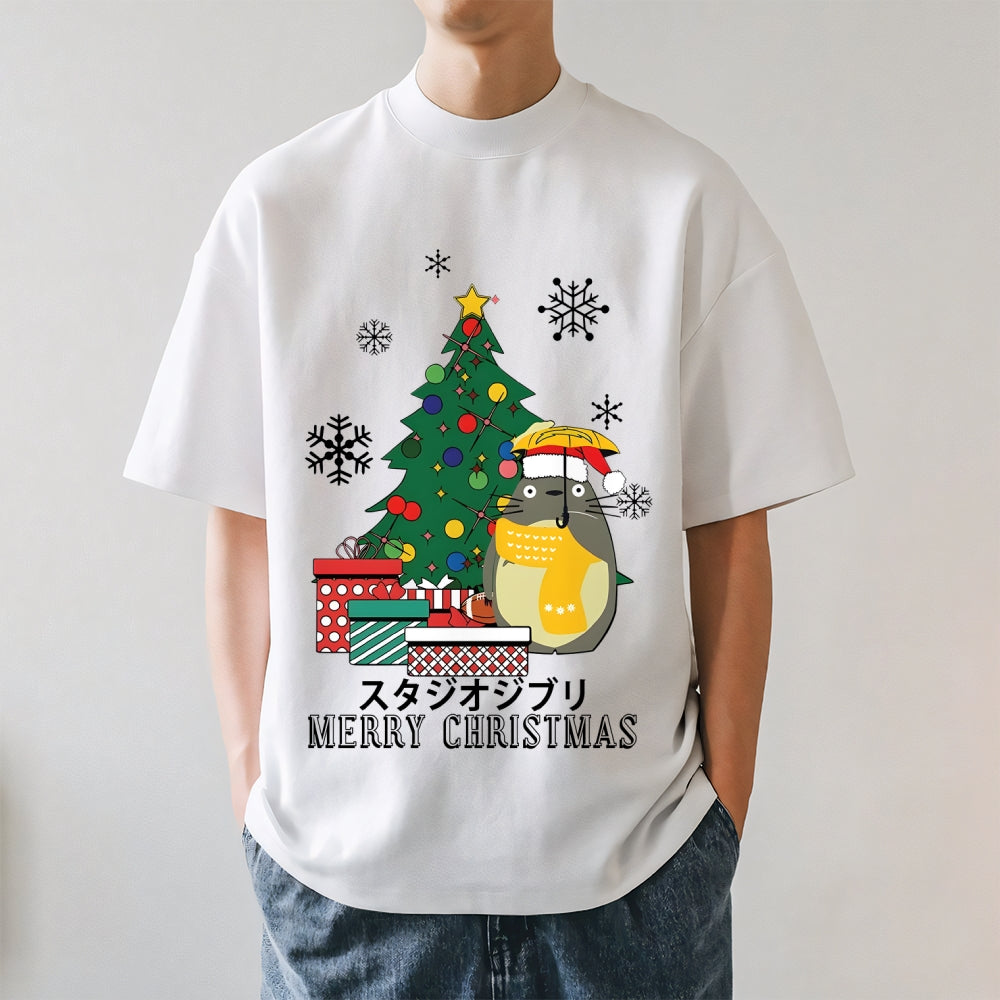Ghibli Merry Christmas Tree Totoro Japanese Style Classic Tee