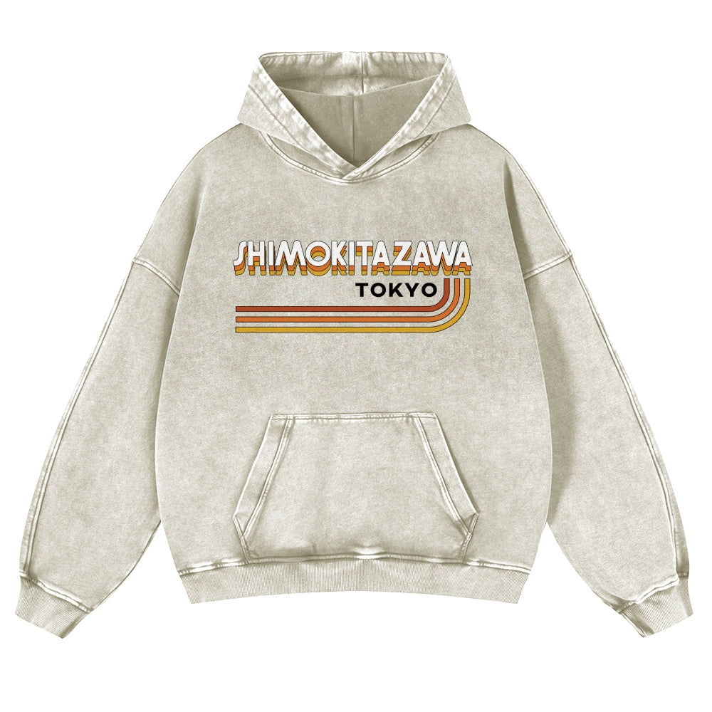 Shimokitazawa Vintage Washed Thick Cotton Hoodie