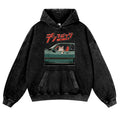Racing Car Vintage Washed Thick Cotton Hoodie