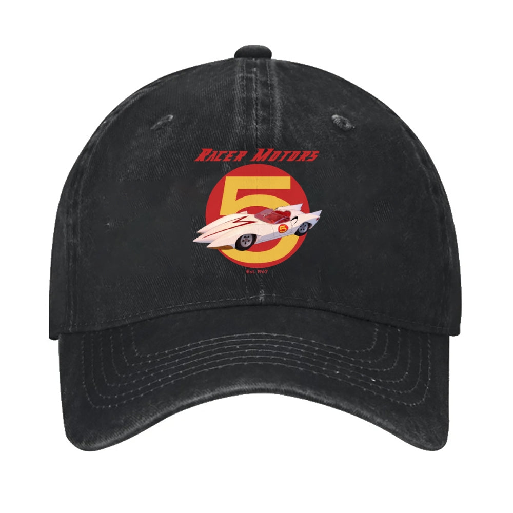 Speed Racing Car Vintage Cotton Cap