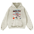 Speed Racing Car Vintage Washed Thick Cotton Hoodie