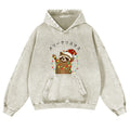 Christmas Raccoon Vintage Washed Thick Cotton Hoodie