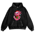 Axolotl Lover Christmas Vintage Washed Thick Cotton Hoodie