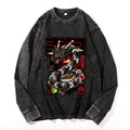 Sushi Dragon Vintage Cotton Wash Crewneck Long-Sleeve T-Shirt