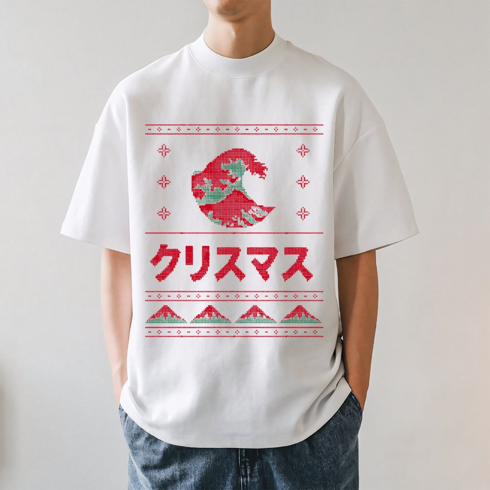 Christmas Aesthetic Great Wave Japanese Style Classic Tee