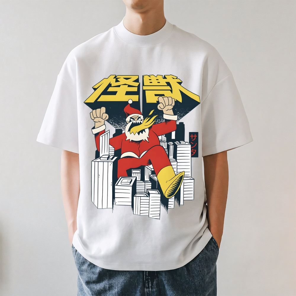 Retro Kaiju Santa Japanese Style Classic Tee