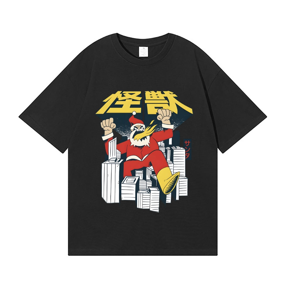 Retro Kaiju Santa Japanese Style Classic Tee