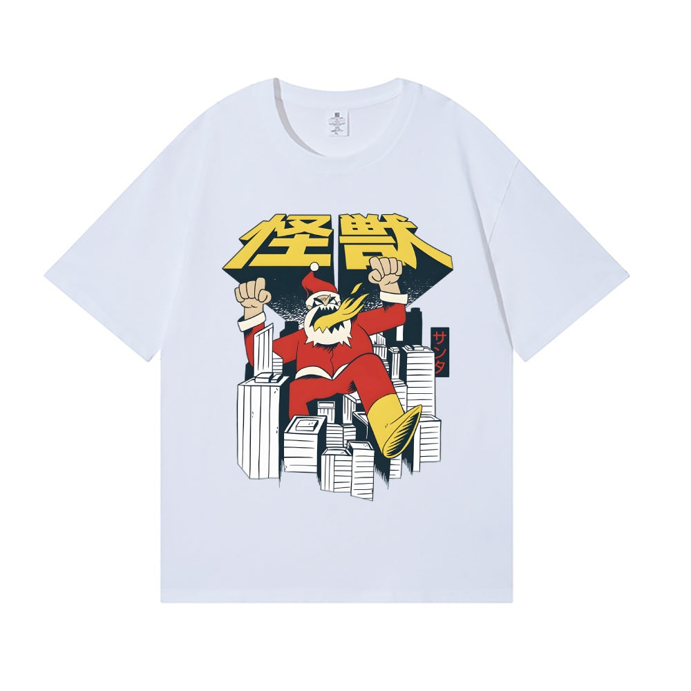 Retro Kaiju Santa Japanese Style Classic Tee