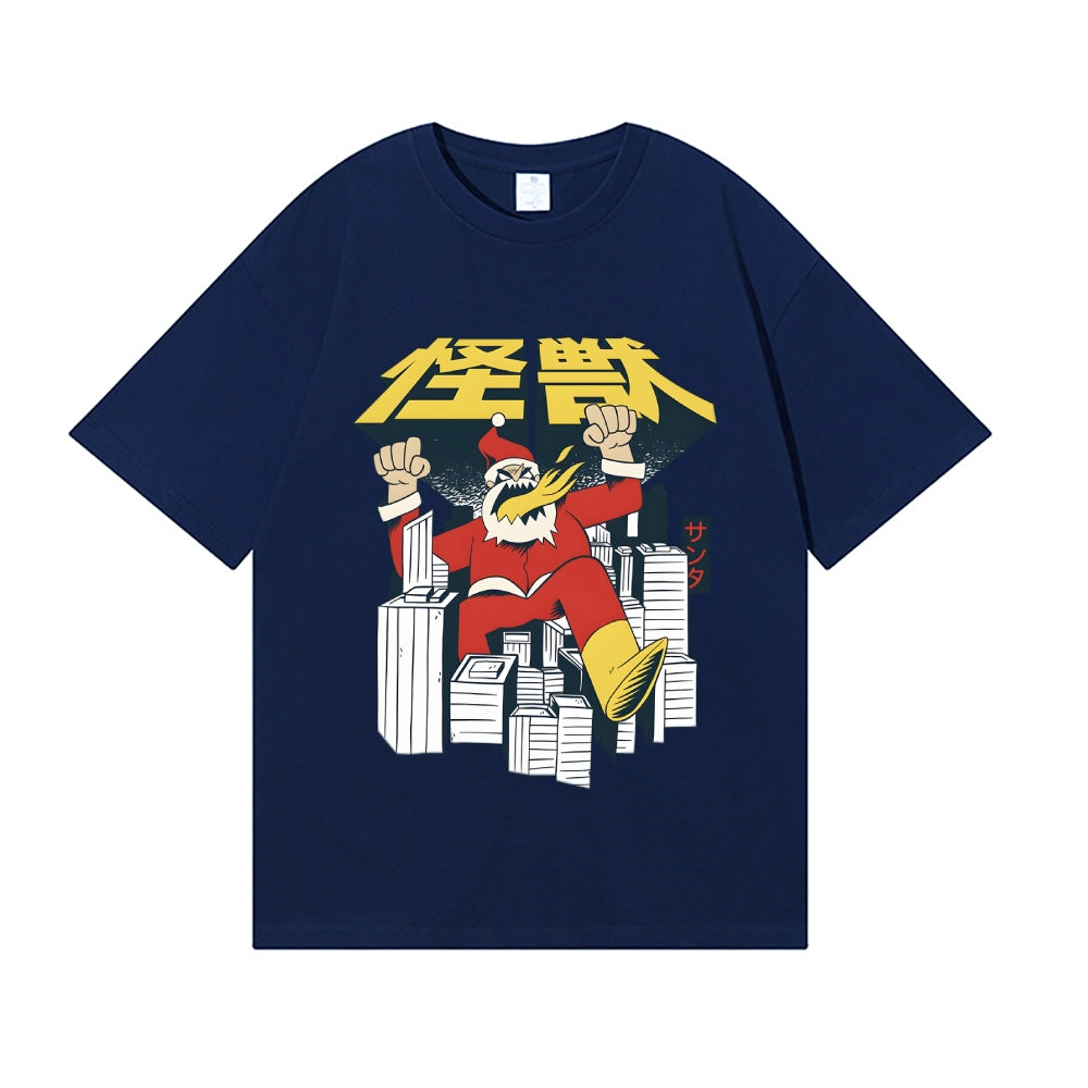 Retro Kaiju Santa Japanese Style Classic Tee