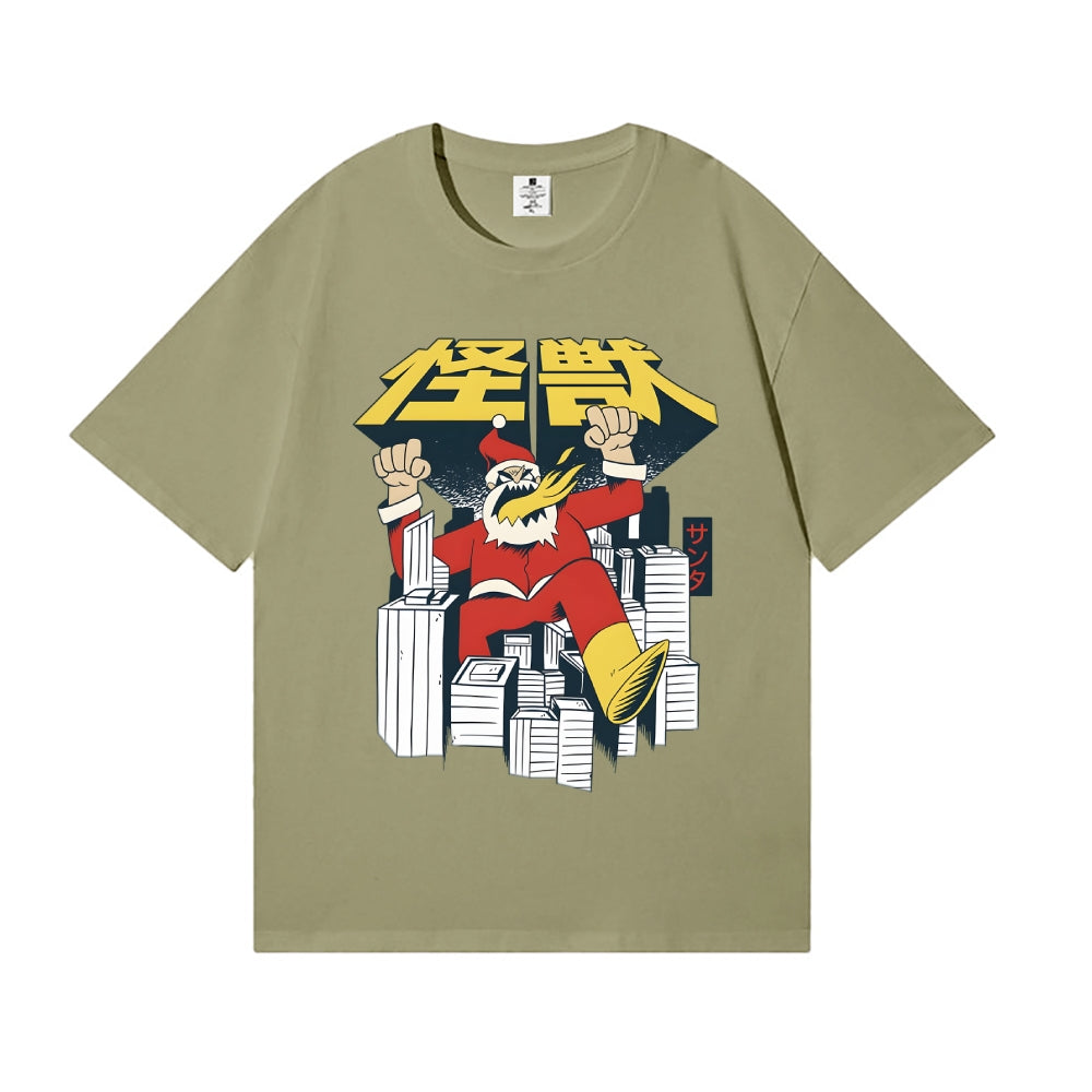 Retro Kaiju Santa Japanese Style Classic Tee