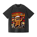 Cookie Monster Christmas Vintage Wash Japanese Design T-Shirt