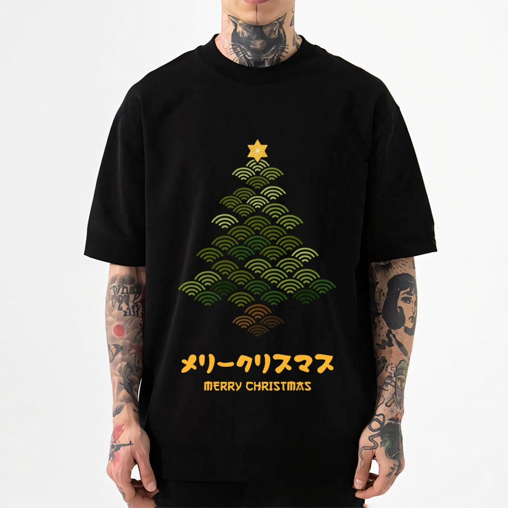 Merry Christmas Tree Japanese Style Classic Tee