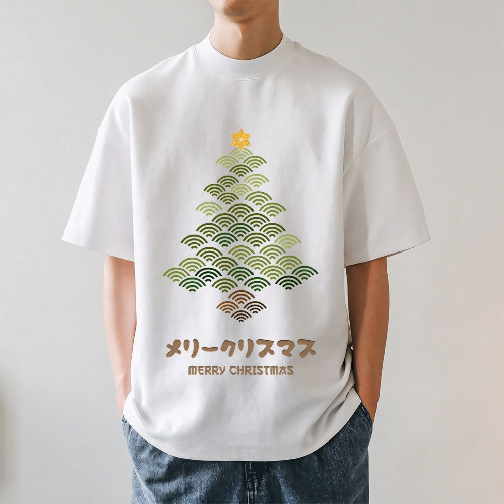 Merry Christmas Tree Japanese Style Classic Tee