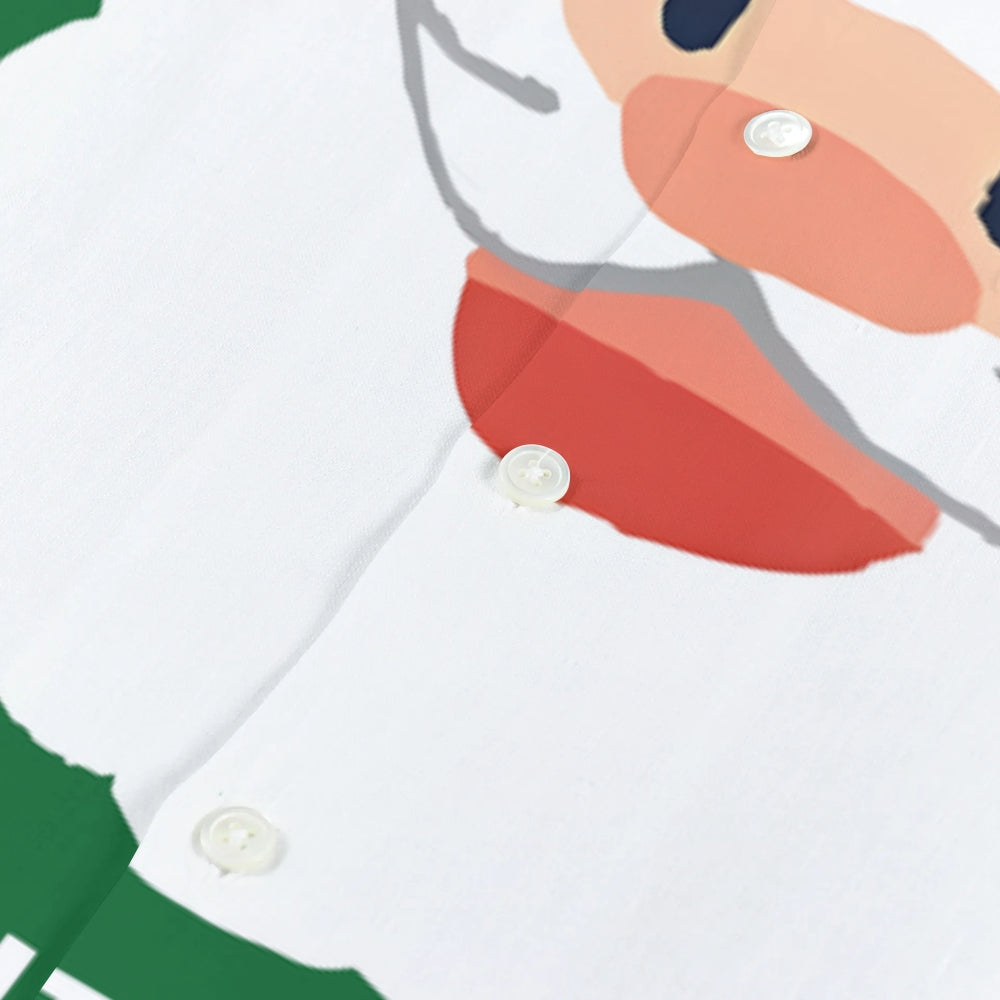 Christmas Santa Claus Japanese Style Camp Shirt 2509005441