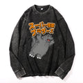 Kaiju Vintage Cotton Wash Crewneck Long-Sleeve T-Shirt