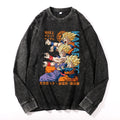 Goku Vintage Cotton Wash Crewneck Long-Sleeve T-Shirt