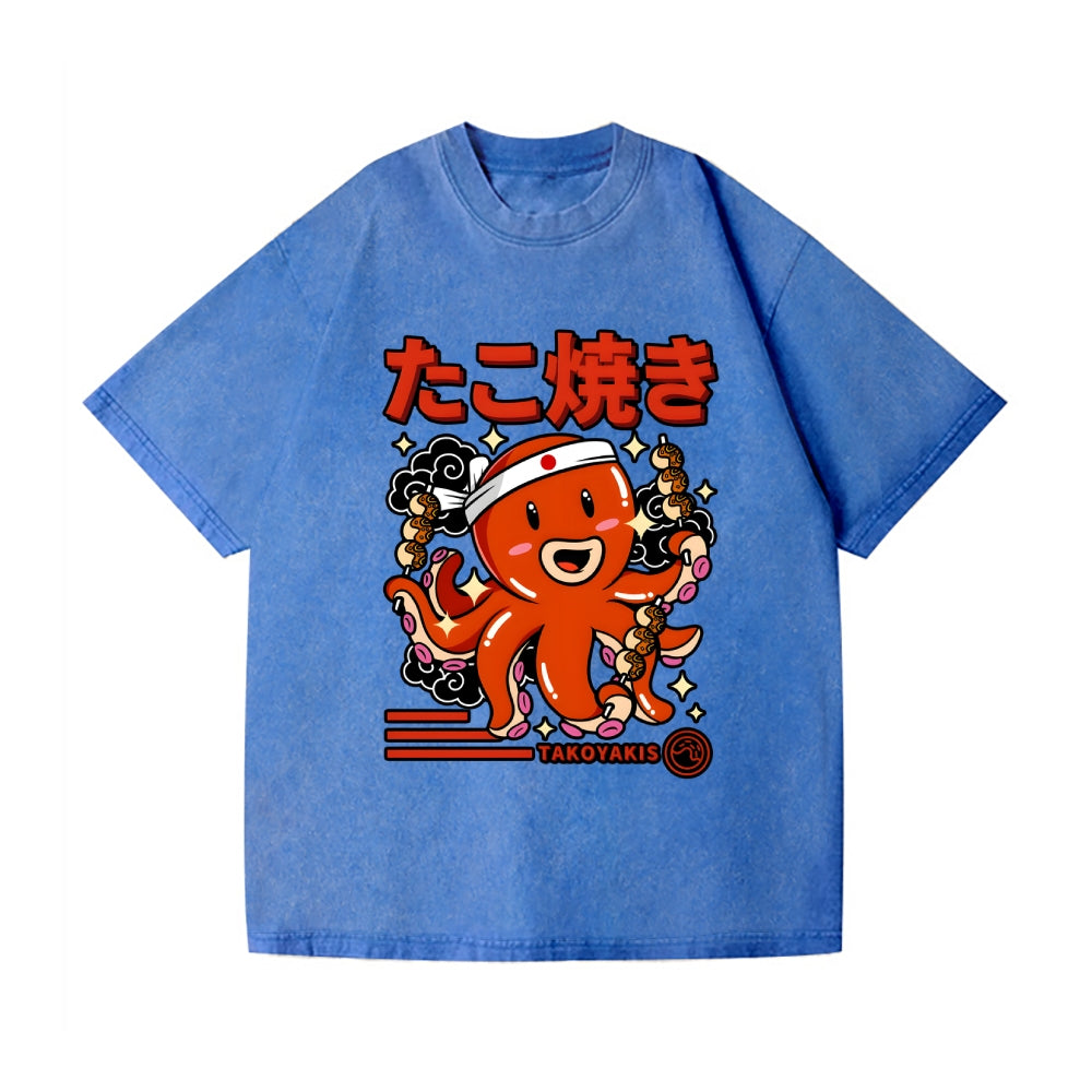 Takoyaki Vintage Wash Japanese Design T-Shirt